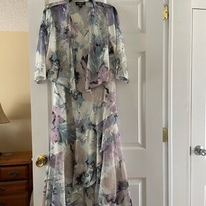 R & M Richards Dress with Sheer Overlay